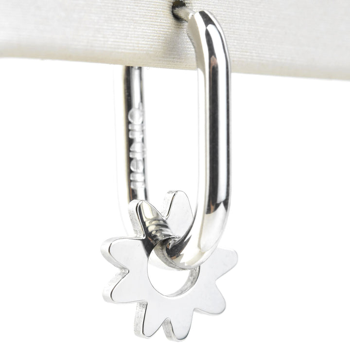 Flower Huggie Hoop Charms - Goldmakers Fine Jewelry
