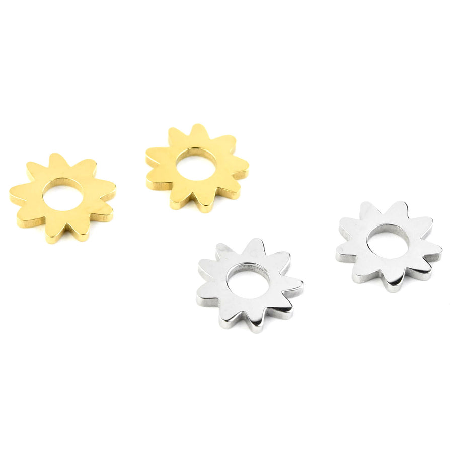 Flower Huggie Hoop Charms - Goldmakers Fine Jewelry