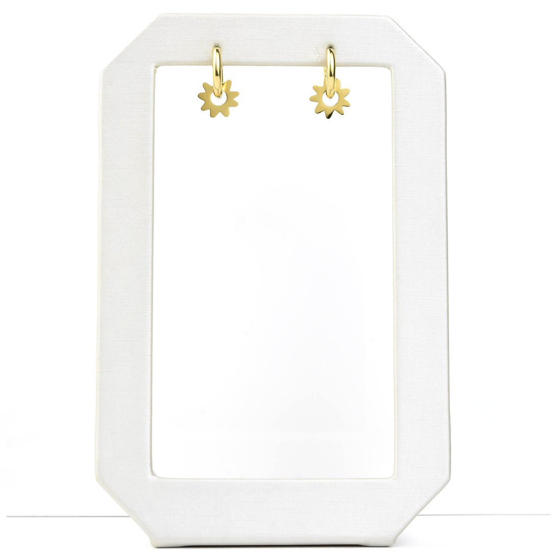 Flower Huggie Hoop Charms - Goldmakers Fine Jewelry