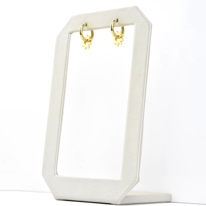 Flower Huggie Hoop Charms - Goldmakers Fine Jewelry