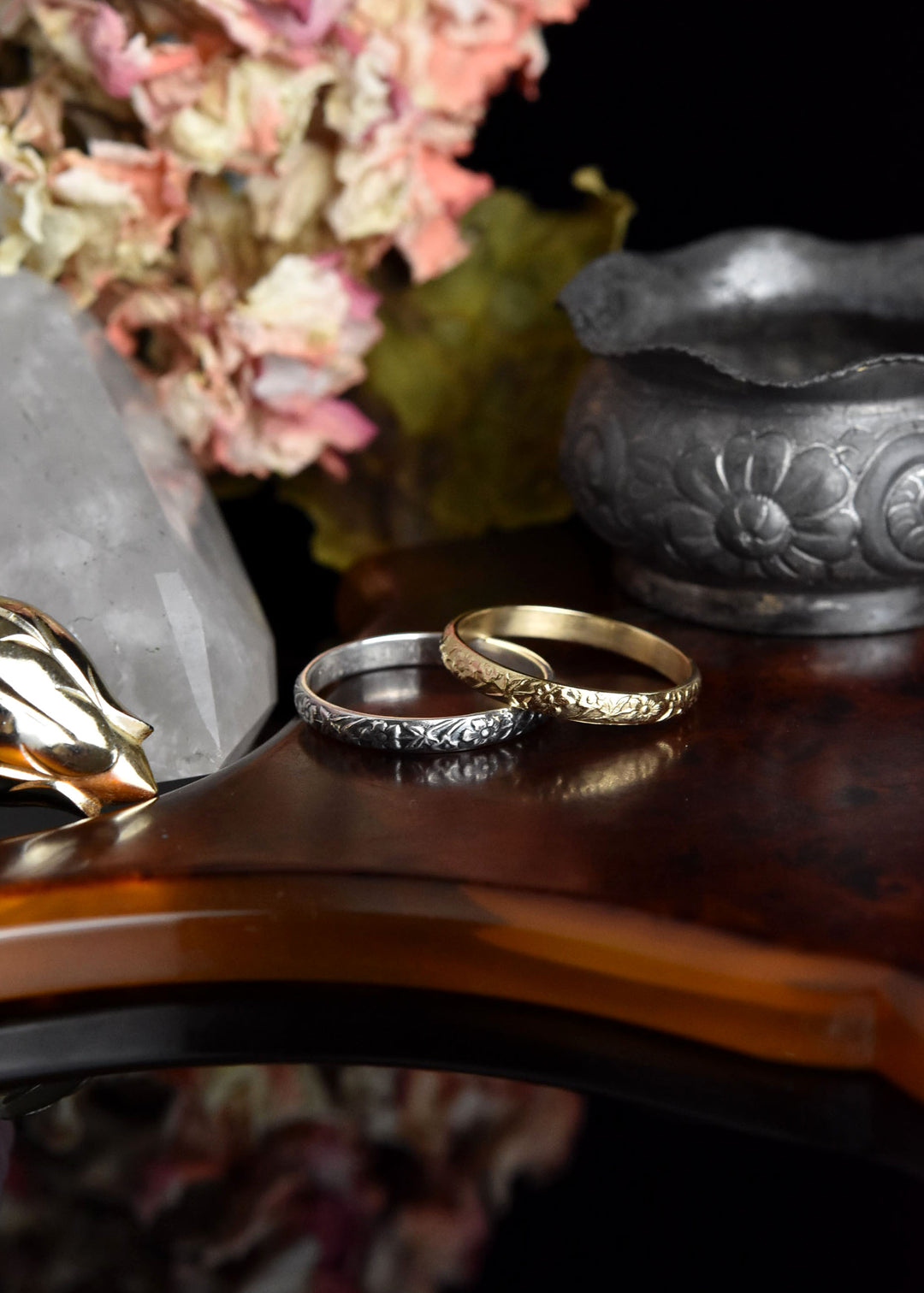 Flower Garden Band in 14K Yellow Gold - Goldmakers Fine Jewelry