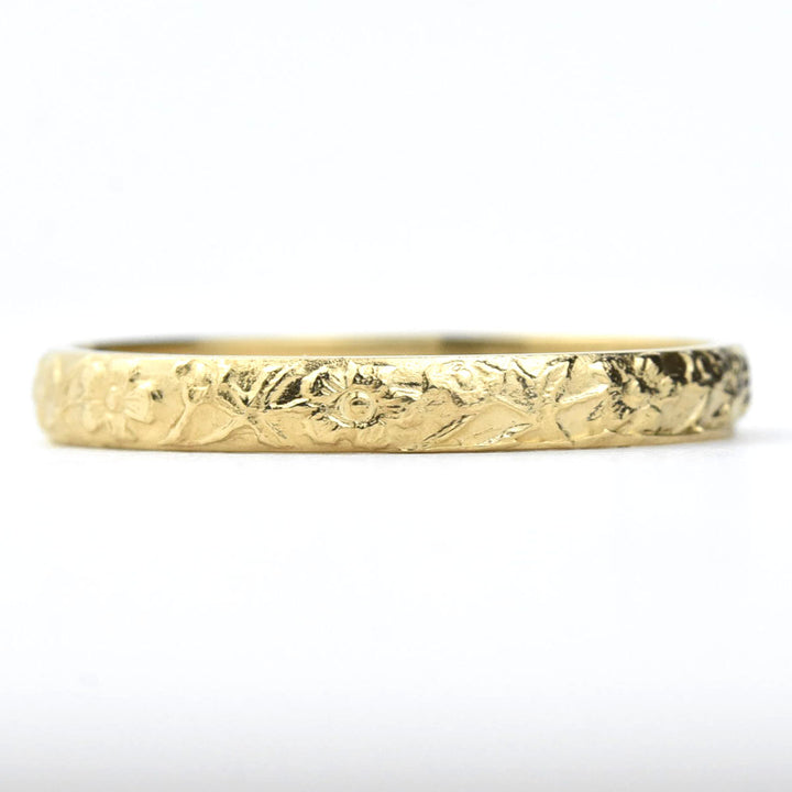 Flower Garden Band in 14K Yellow Gold - Goldmakers Fine Jewelry