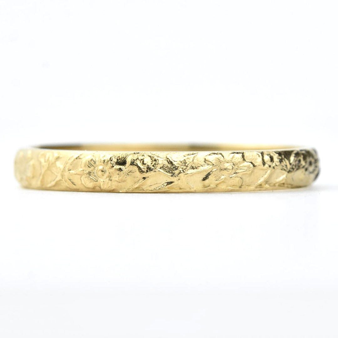 Flower Garden Band in 14K Yellow Gold - Goldmakers Fine Jewelry