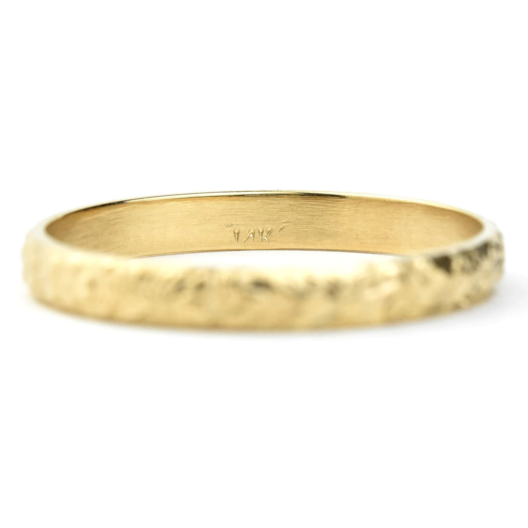 Flower Garden Band in 14K Yellow Gold - Goldmakers Fine Jewelry