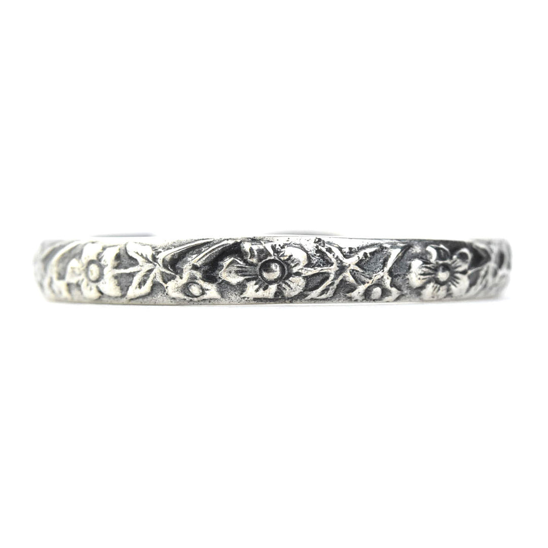 Flower Garden Band in Sterling Silver - Goldmakers Fine Jewelry