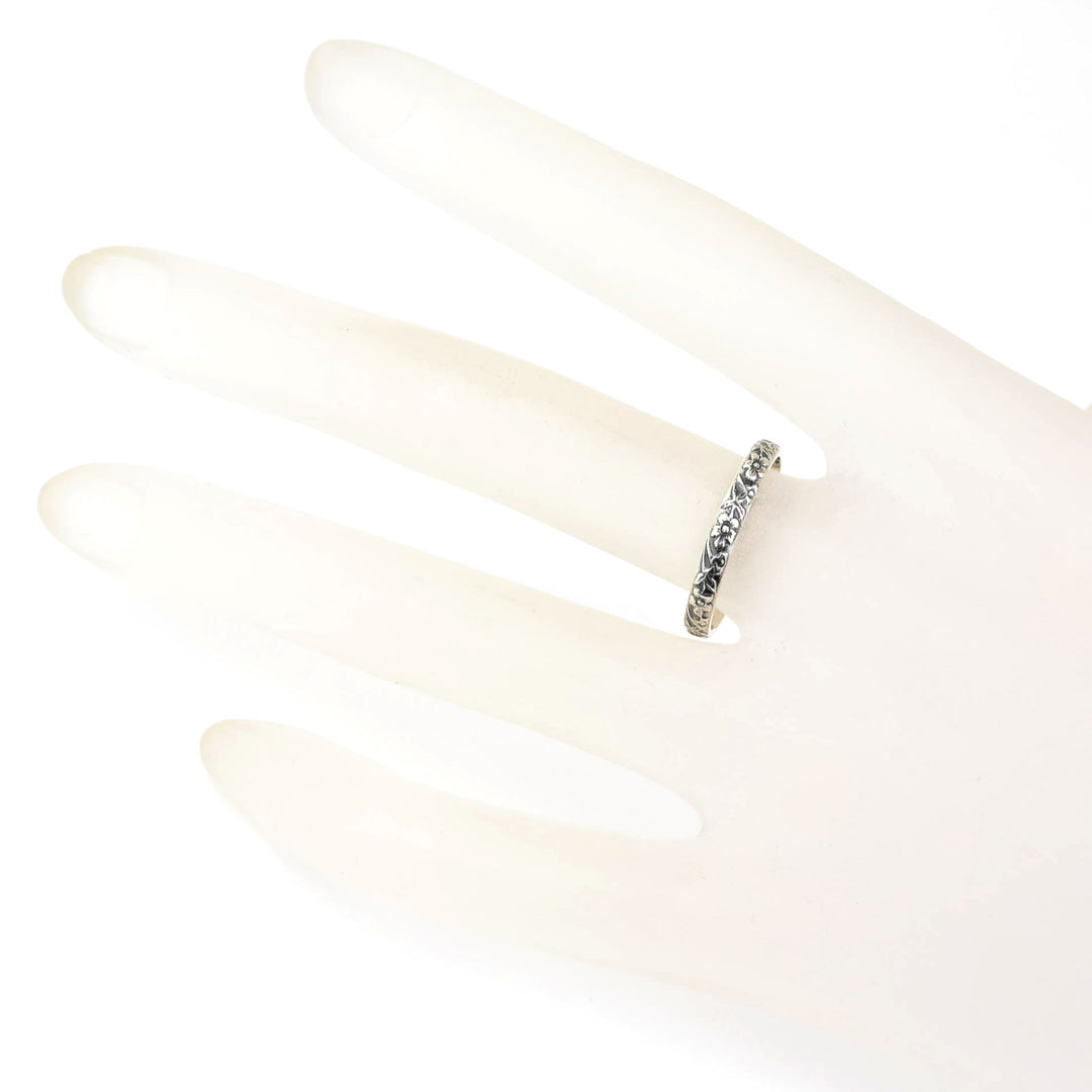Flower Garden Band in Sterling Silver - Goldmakers Fine Jewelry