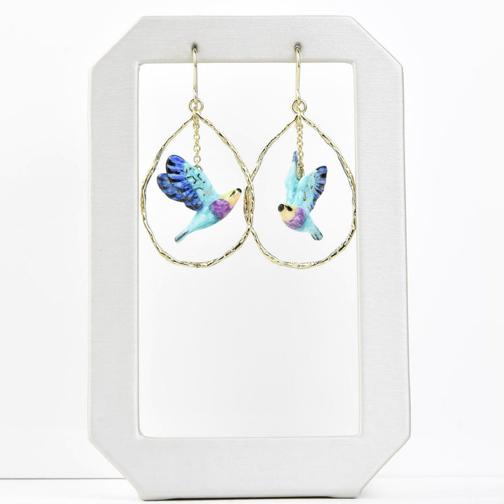 Flying Bluebird Earrings