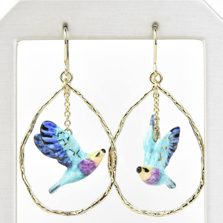 Flying Bluebird Earrings