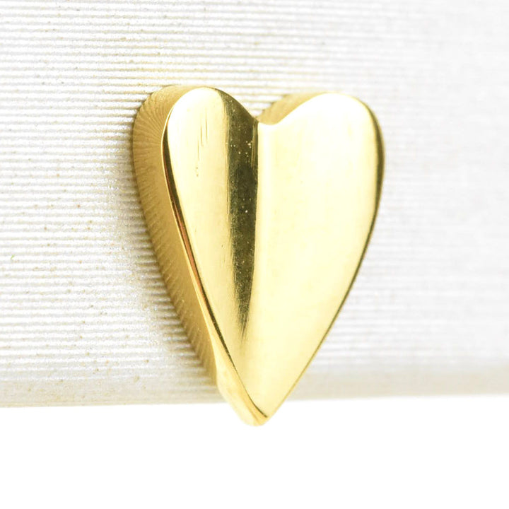 Folded Heart Studs, Gold Plated - Goldmakers Fine Jewelry