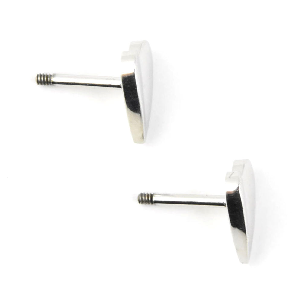 Folded Heart Studs, Screw-back - Goldmakers Fine Jewelry