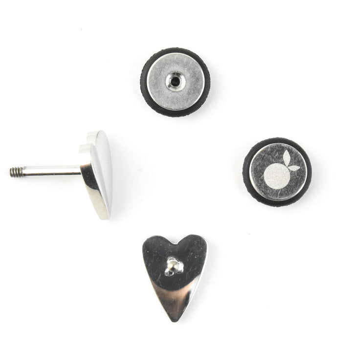 Folded Heart Studs, Screw-back - Goldmakers Fine Jewelry
