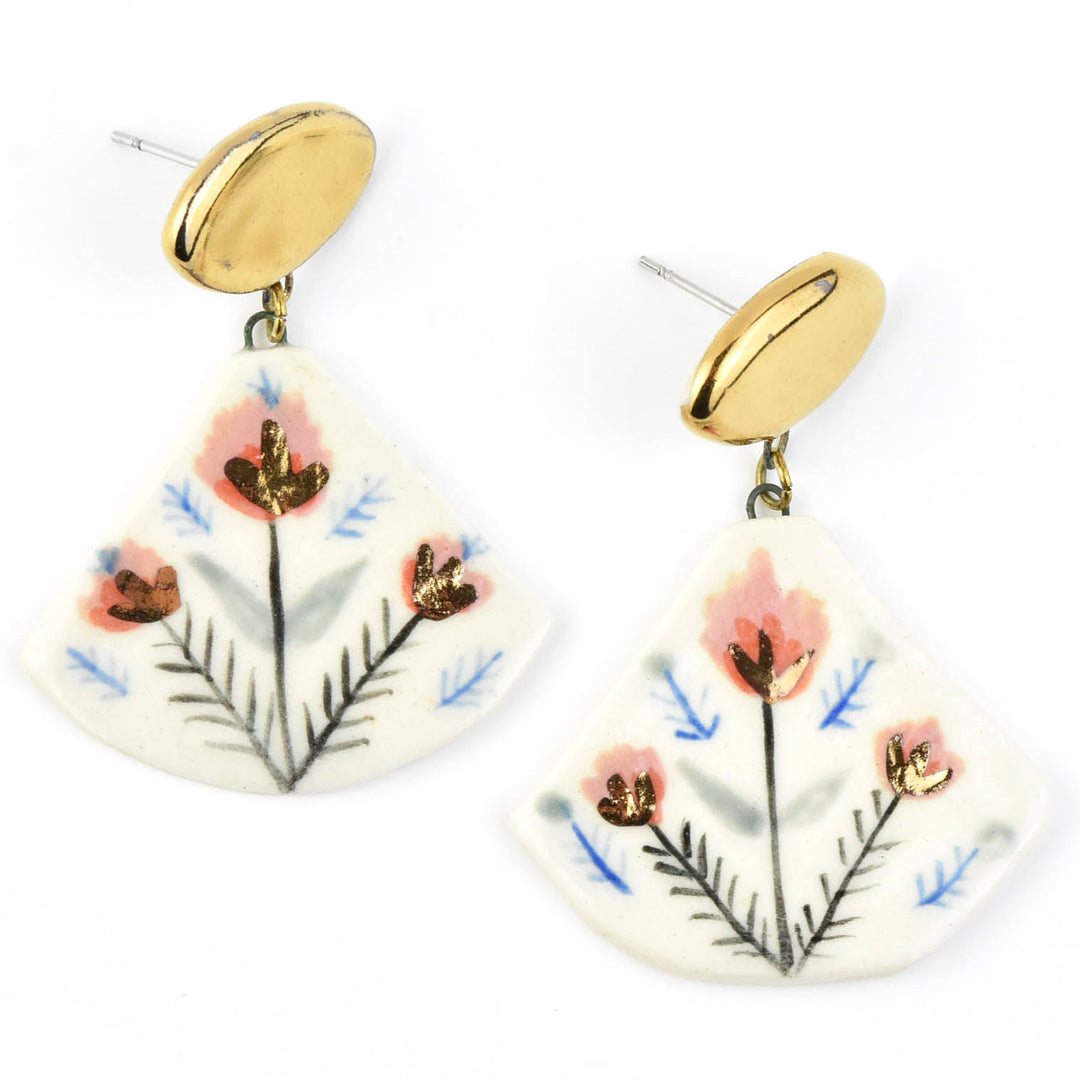 Folk Floral Dangle Earrings