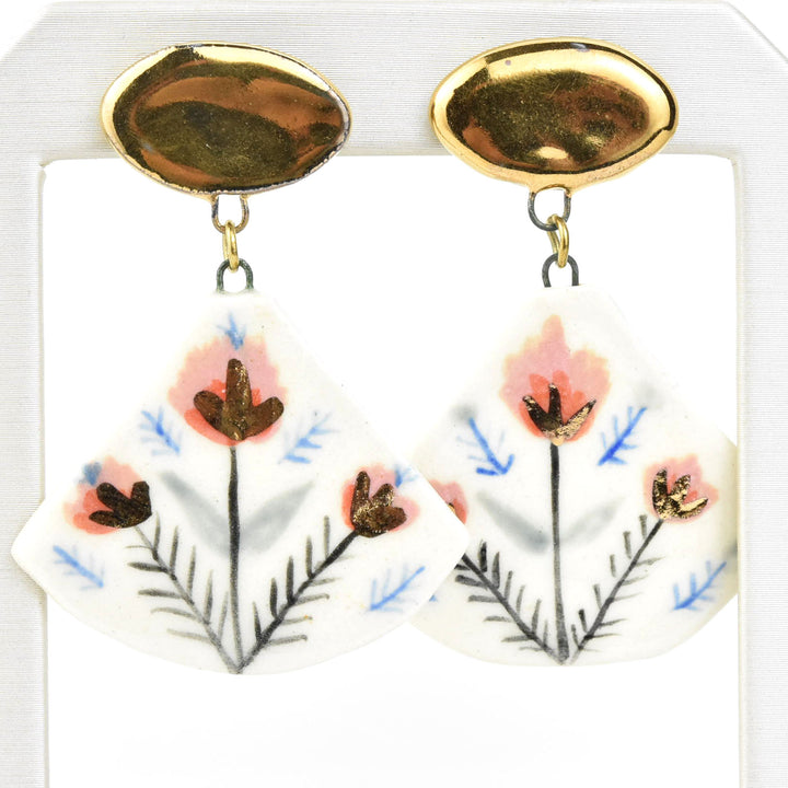 Folk Floral Dangle Earrings