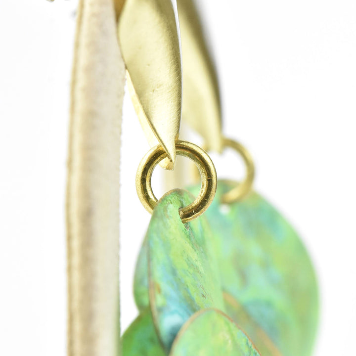 Fossil Earrings in Moss Green