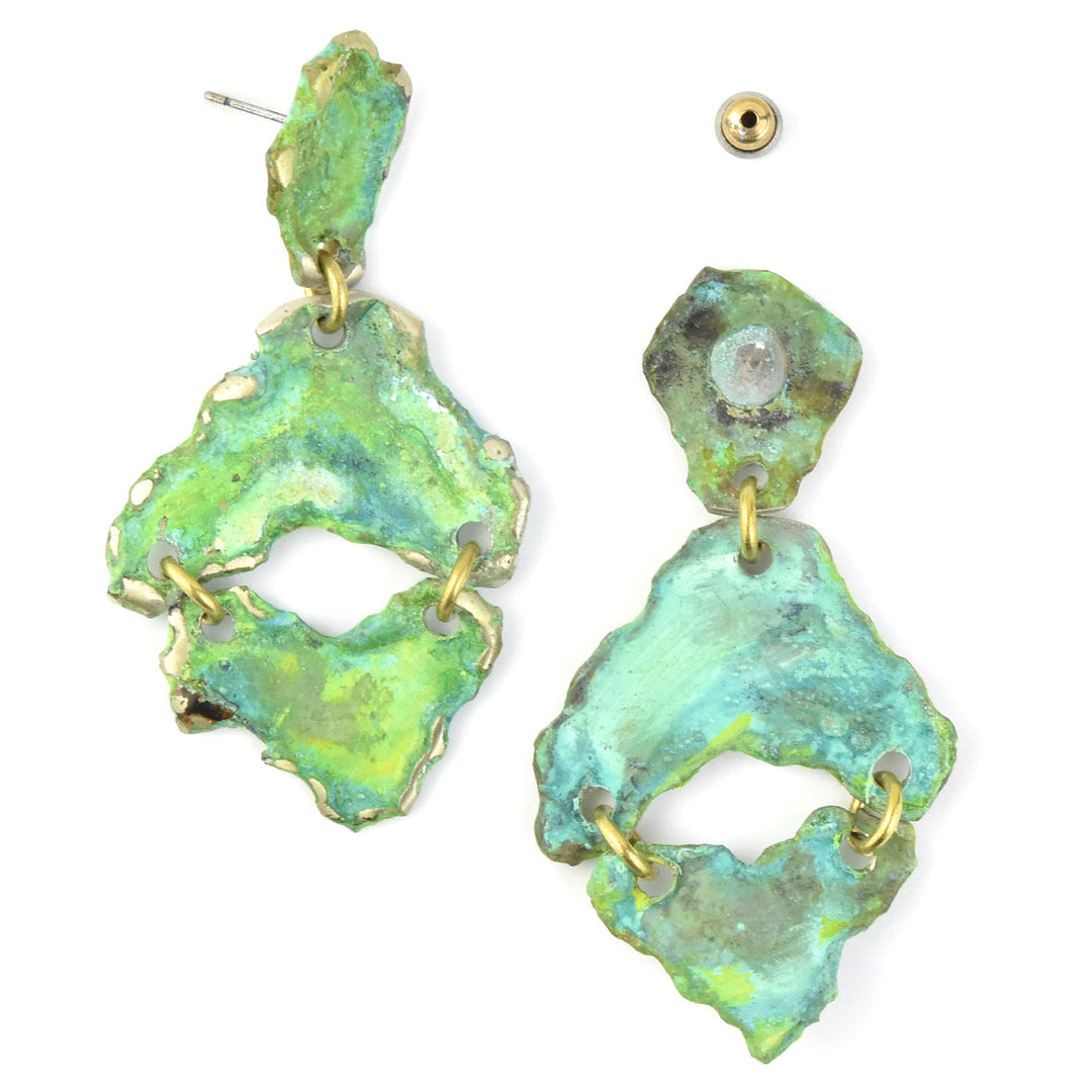 Fragmento Small Earrings in Moss