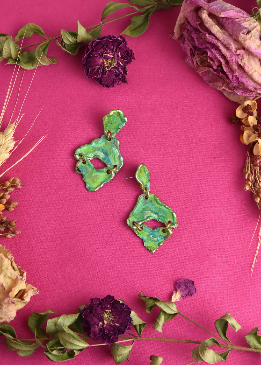 Fragmento Small Earrings in Moss