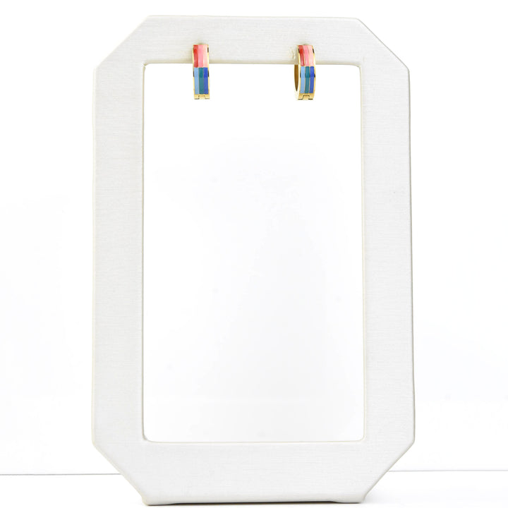 Freedom Stripes Chunky Huggie Hoops - Goldmakers Fine Jewelry