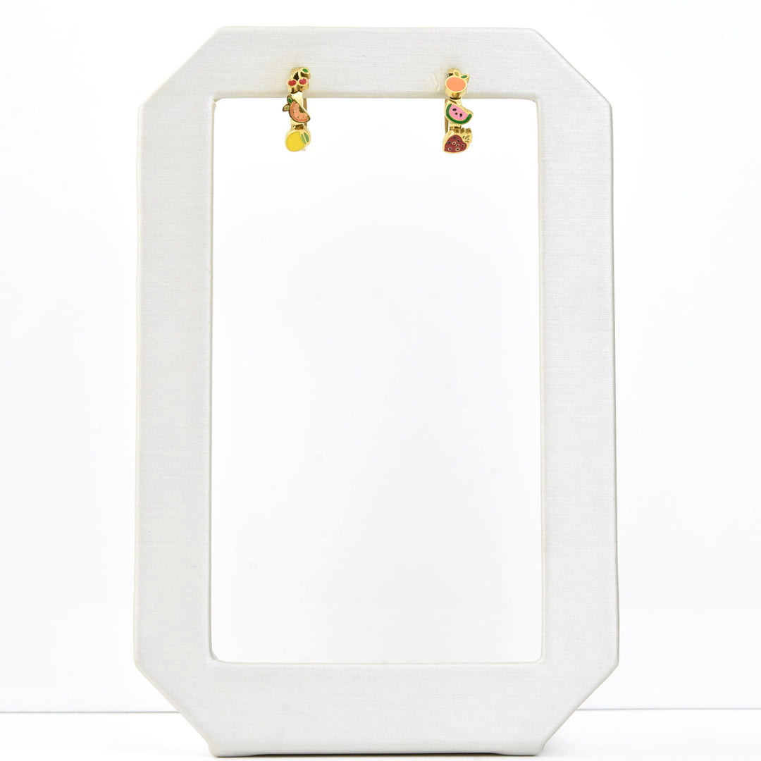 Fruit Loop 3D Huggies - Goldmakers Fine Jewelry