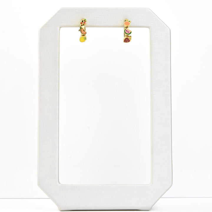 Fruit Loop 3D Huggies - Goldmakers Fine Jewelry
