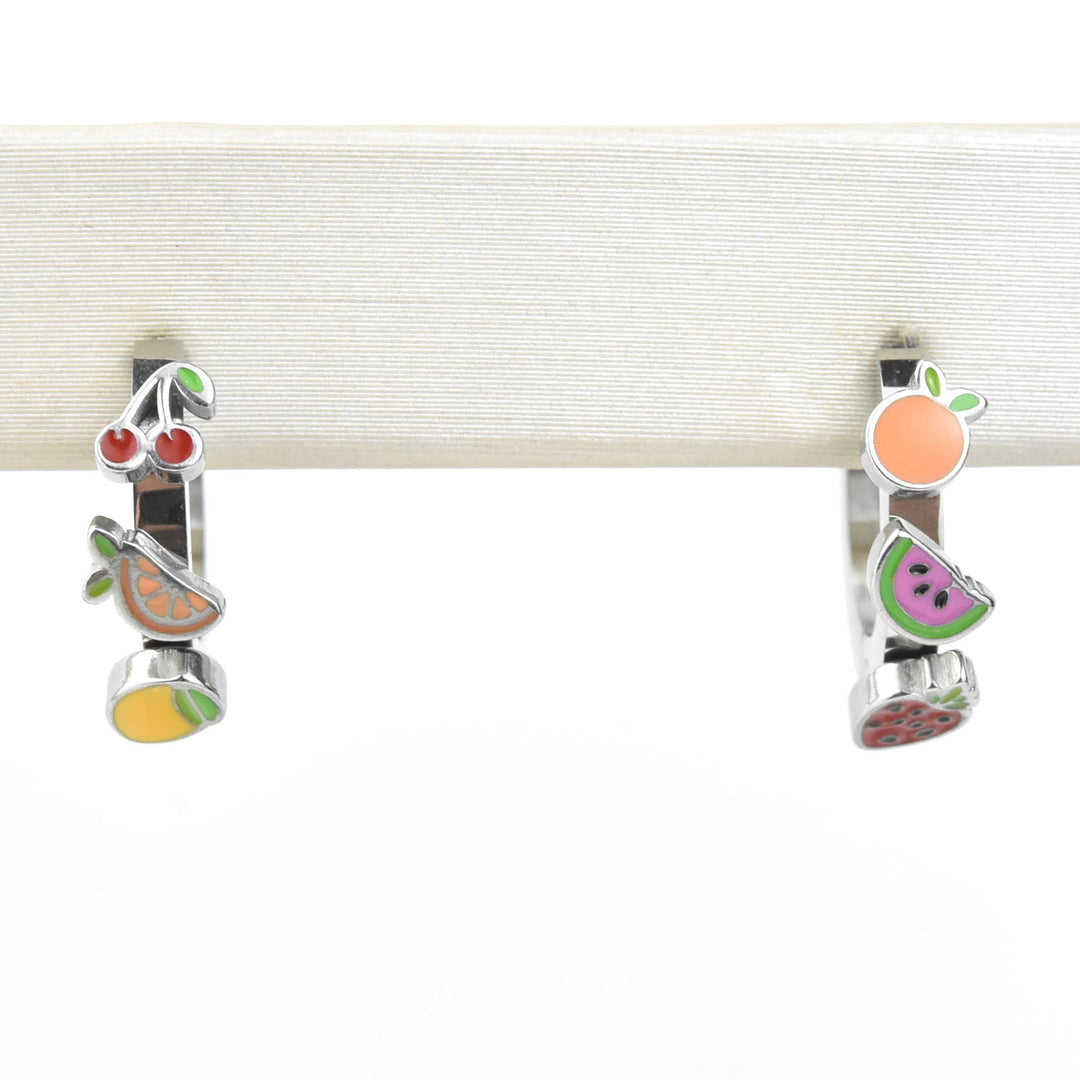 Fruit Loop 3D Huggies - Goldmakers Fine Jewelry