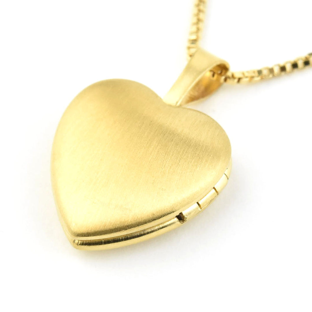 Gold Filled Heart Locket with Venetian Box Chain - Goldmakers Fine Jewelry