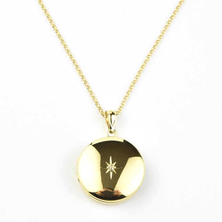 North Star Locket with Gold Filled Chain - Goldmakers Fine Jewelry