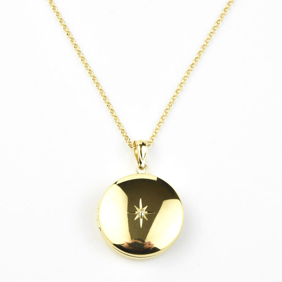 North Star Locket with Gold Filled Chain - Goldmakers Fine Jewelry