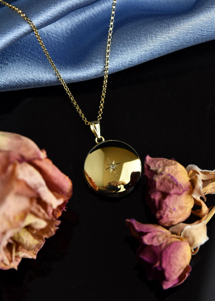 North Star Locket with Gold Filled Chain - Goldmakers Fine Jewelry