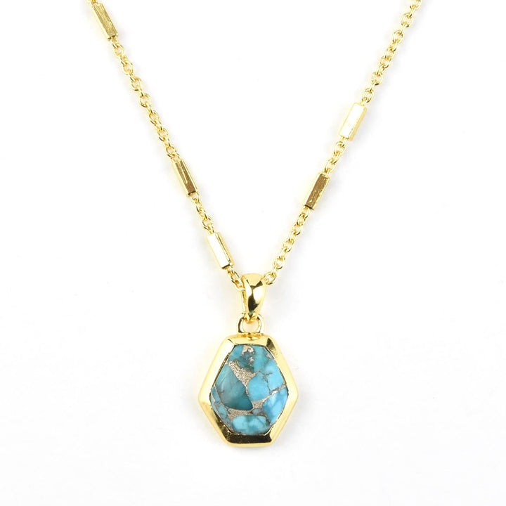 Geometric Turquoise Necklace