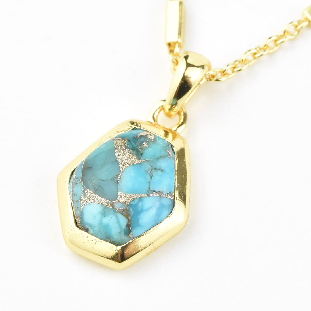 Geometric Turquoise Necklace