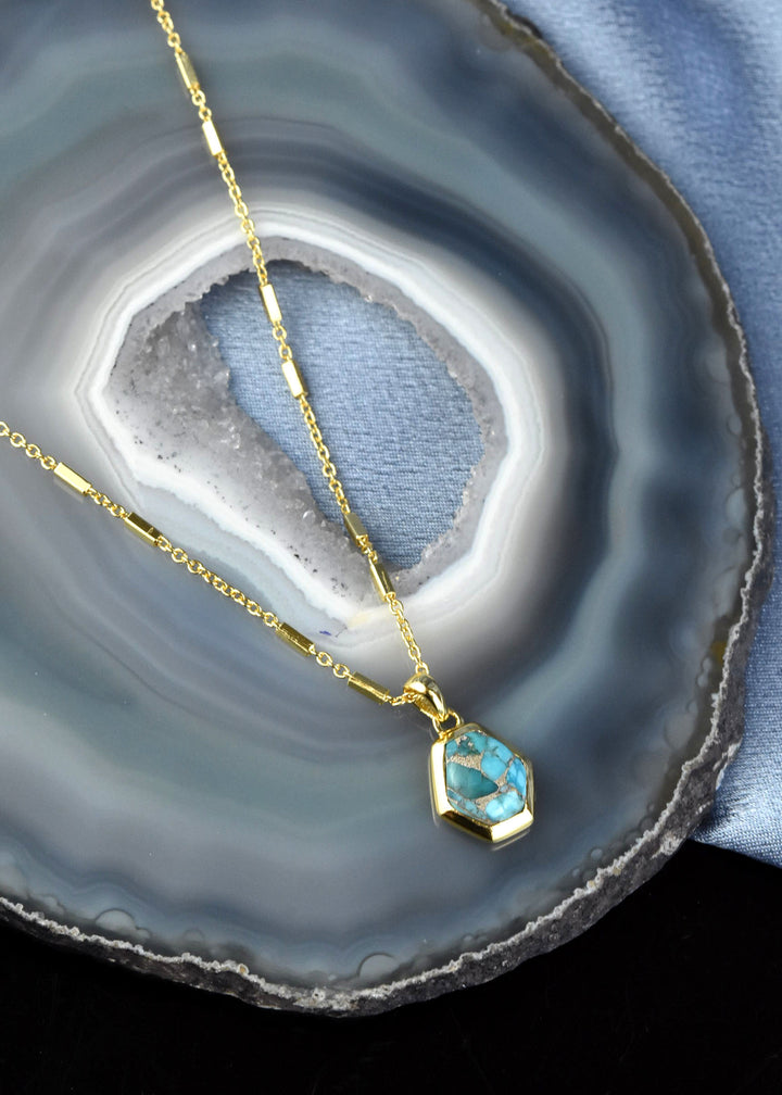 Geometric Turquoise Necklace