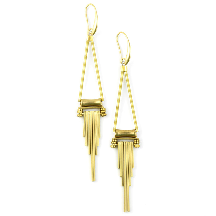 Geometric Brass Earrings