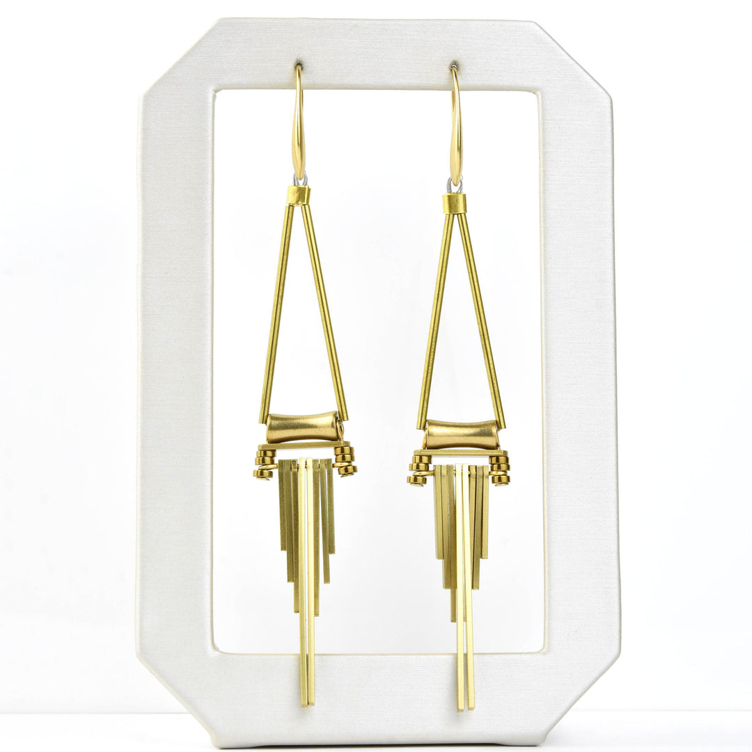 Geometric Brass Earrings