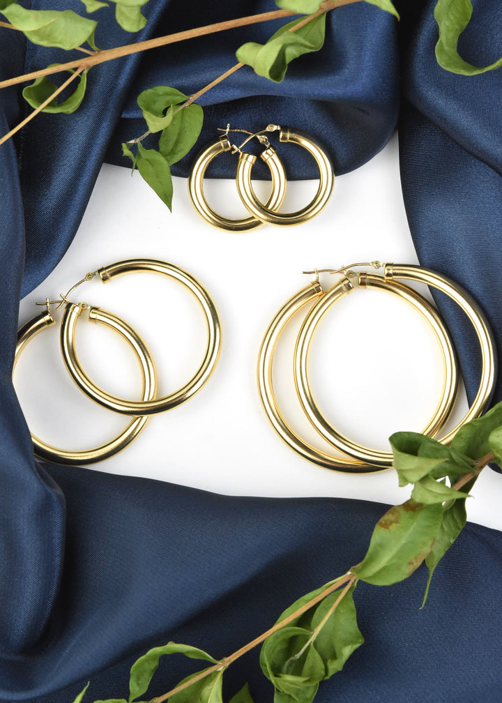 Gold Filled Hoops, 4mmx40mm