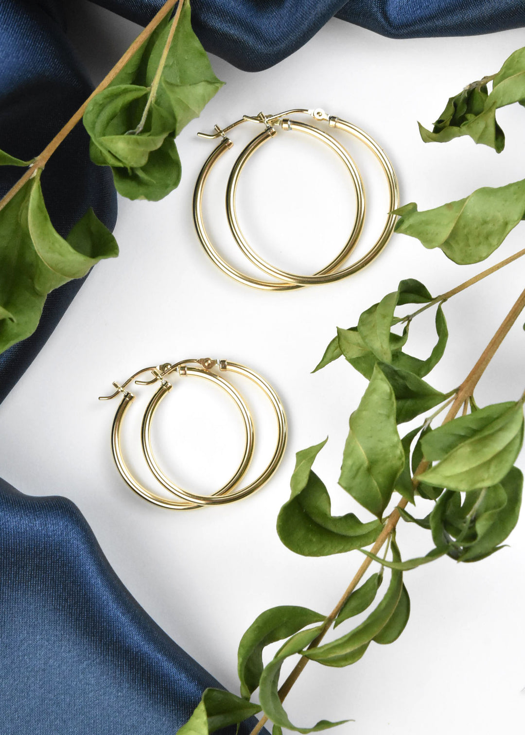 Gold Filled Hoops, 30mm