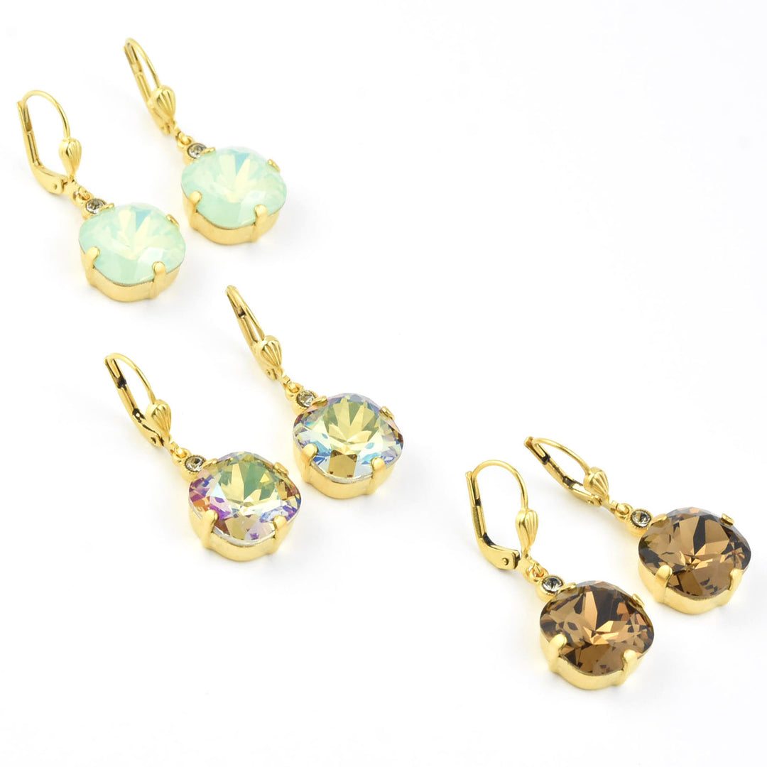 Classic Crystal Drops in Gold Plate