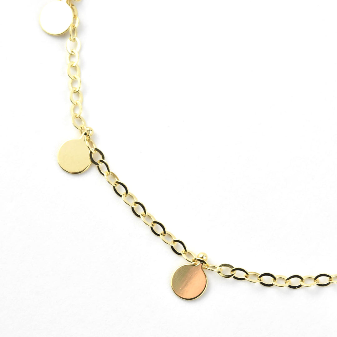 Gold Dangle Station Bracelet No. 1, 14k