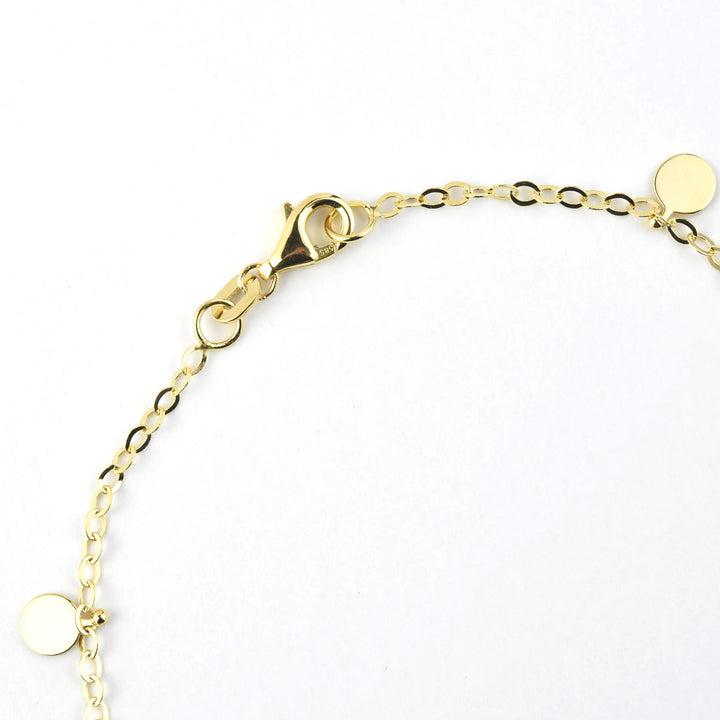 Gold Dangle Station Bracelet No. 1, 14k