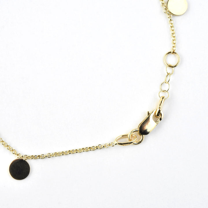 Gold Dangle Station Bracelet No. 2, 14k