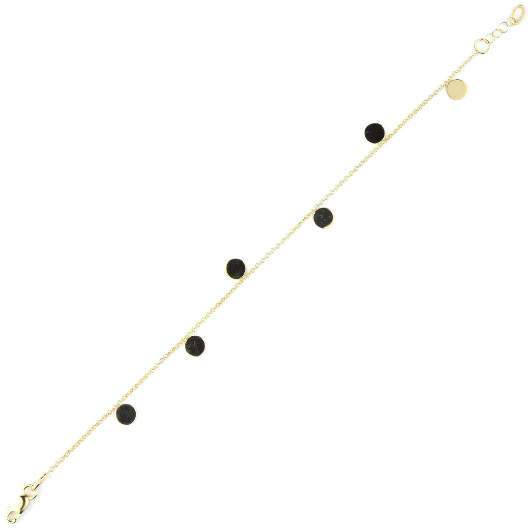 Gold Dangle Station Bracelet No. 2, 14k