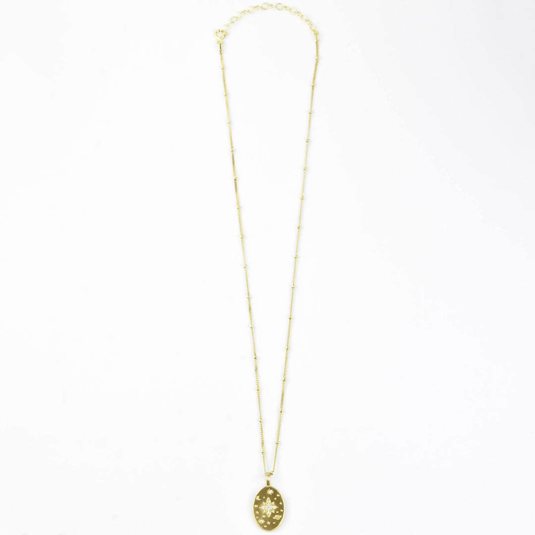 Golden North Star Necklace