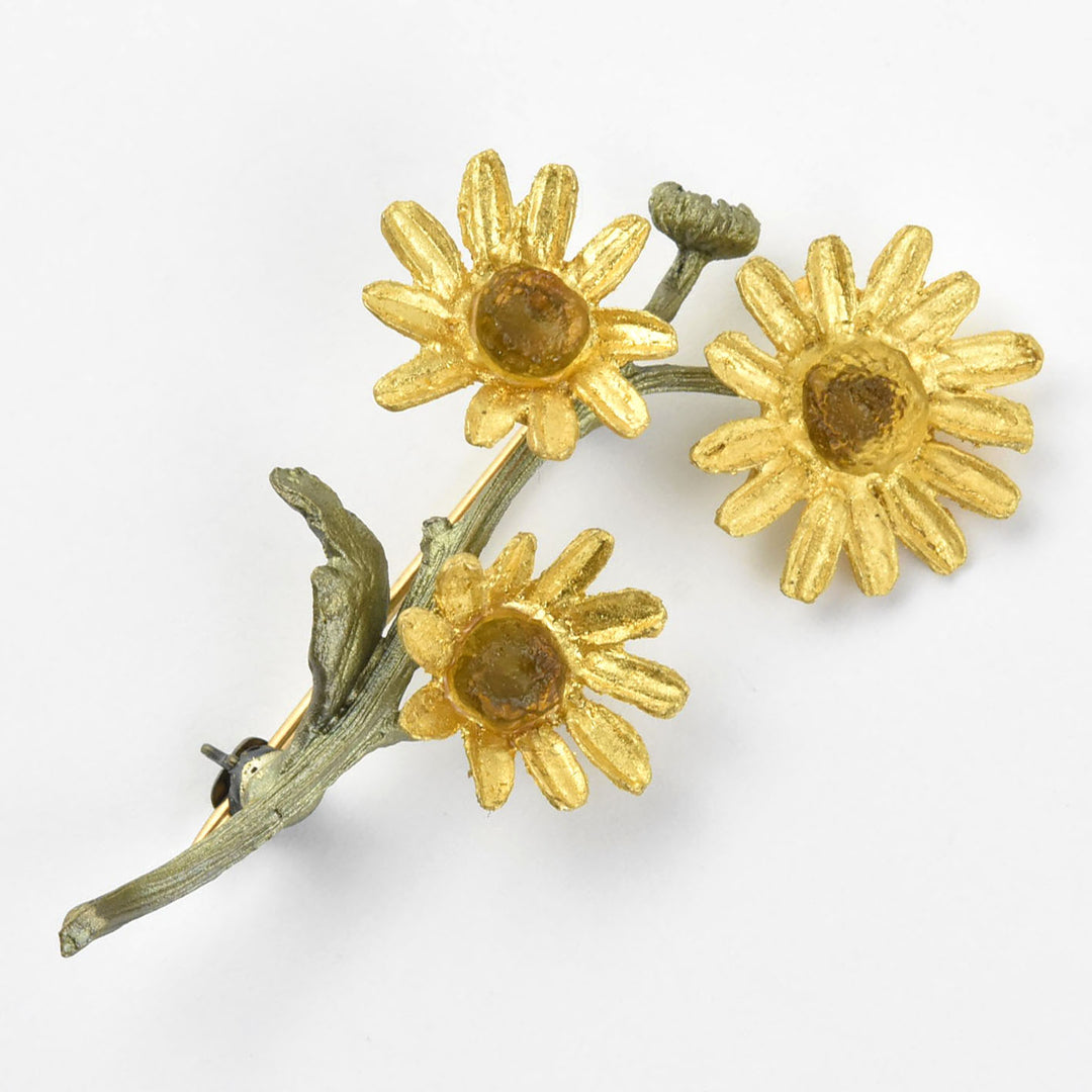 Golden Daisy Brooch - Goldmakers Fine Jewelry