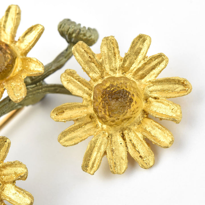 Golden Daisy Brooch - Goldmakers Fine Jewelry