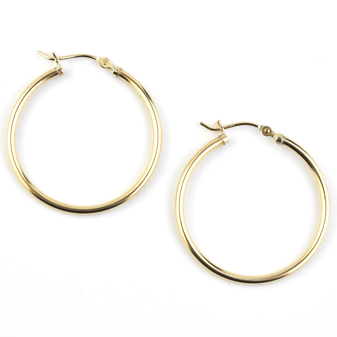 Gold Filled Hoops, 30mm