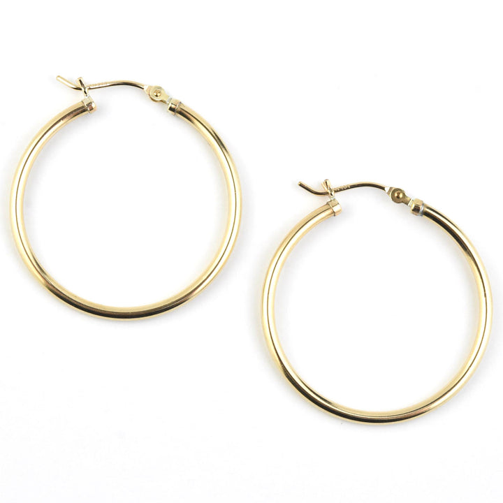 Gold Filled Hoops, 30mm