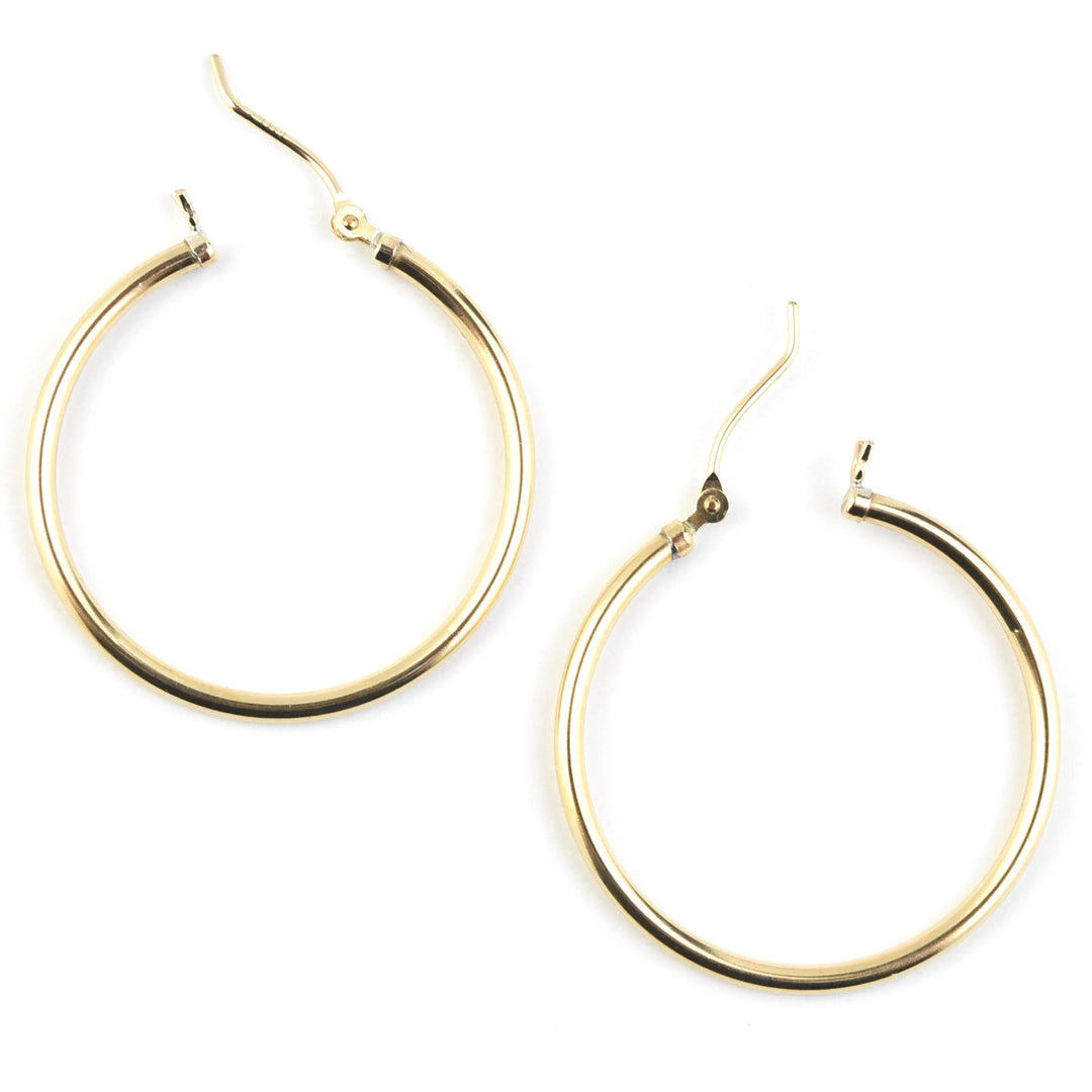 Gold Filled Hoops, 30mm