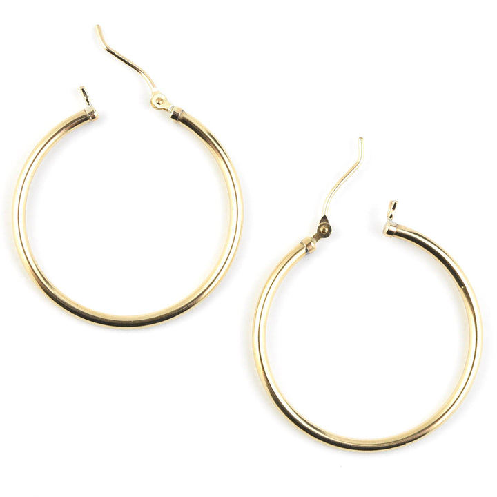 Gold Filled Hoops, 30mm