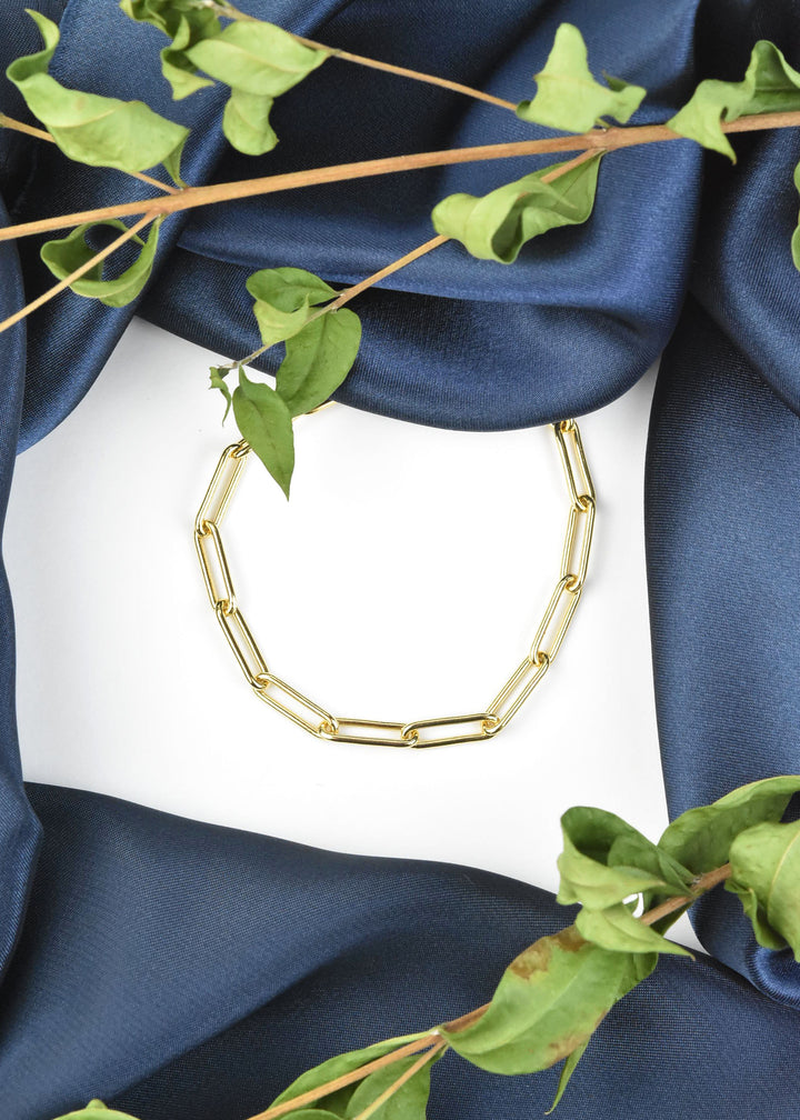 Gold Filled Elongated Cable Chain Bracelet