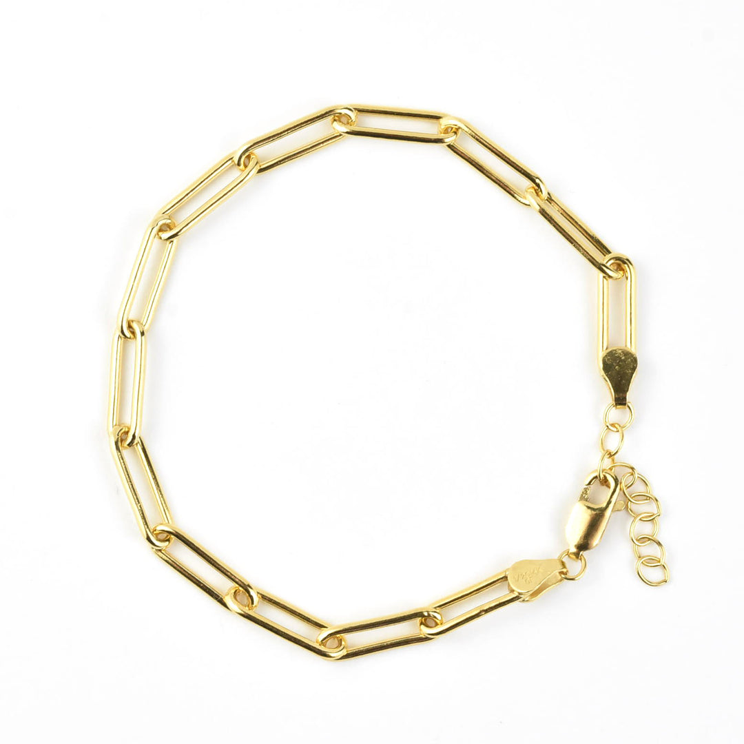 Gold Filled Elongated Cable Chain Bracelet