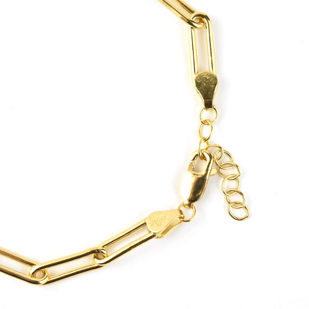 Gold Filled Elongated Cable Chain Bracelet